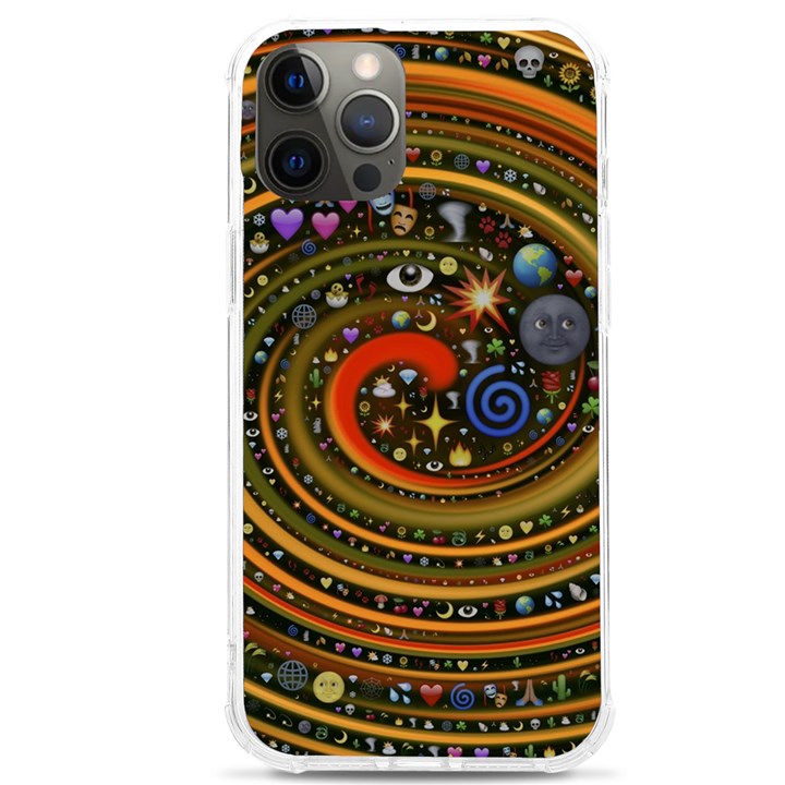 Swirl Vortex Emoji Cyclone Motion Art iPhone 12 Pro max TPU UV Print Case