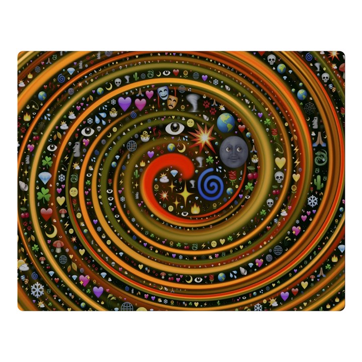 Swirl Vortex Emoji Cyclone Motion Art Premium Plush Fleece Blanket (Large)