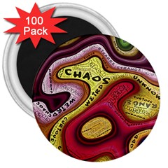 Chaos Unknown Unfamiliar Strange 3  Magnets (100 Pack) by Paksenen