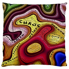 Chaos Unknown Unfamiliar Strange Large Cushion Case (one Side) by Paksenen