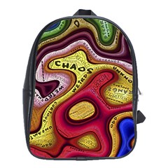 Chaos Unknown Unfamiliar Strange School Bag (xl) by Paksenen