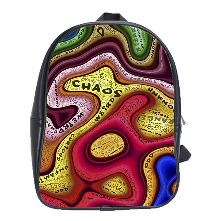 Chaos Unknown Unfamiliar Strange School Bag (XL)