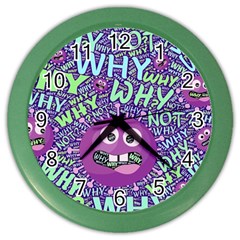 Why Not Question Reason Color Wall Clock by Paksenen