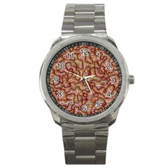 Mind Brain Thought Mental Sport Metal Watch by Paksenen