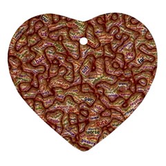 Mind Brain Thought Mental Heart Ornament (two Sides) by Paksenen