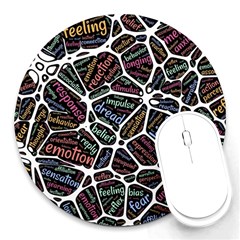 Mental Human Experience Mindset Round Mousepad by Paksenen