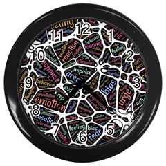 Mental Human Experience Mindset Wall Clock (black) by Paksenen