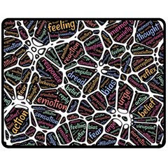 Mental Human Experience Mindset Two Sides Fleece Blanket (medium) by Paksenen