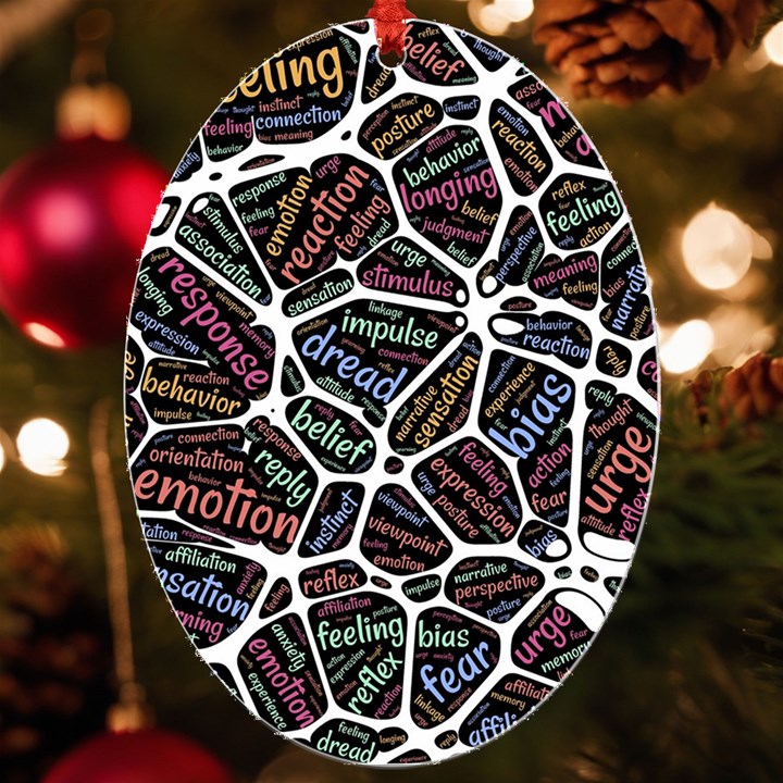 Mental Human Experience Mindset UV Print Acrylic Ornament Oval