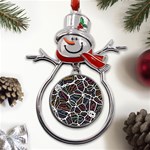 Mental Human Experience Mindset Metal Snowman Ornament Front