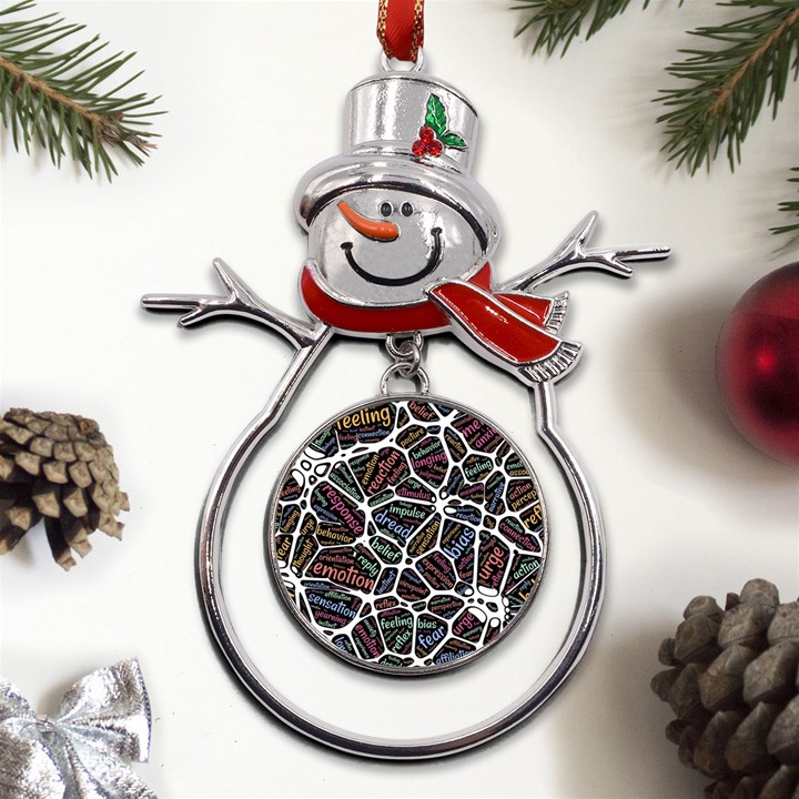 Mental Human Experience Mindset Metal Snowman Ornament