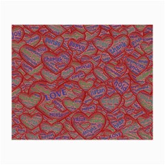 Love Hearts Valentines Connection Small Glasses Cloth