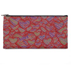 Love Hearts Valentines Connection Pencil Case by Paksenen