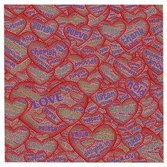 Love Hearts Valentines Connection Wooden Puzzle Square by Paksenen