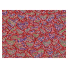 Love Hearts Valentines Connection Premium Plush Fleece Blanket (extra Small) by Paksenen