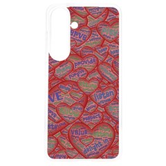 Love Hearts Valentines Connection Samsung Galaxy S24 6 2 Inch Tpu Uv Case by Paksenen