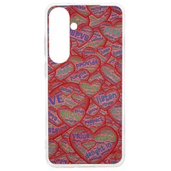 Love Hearts Valentines Connection Samsung Galaxy S24 Ultra 6 9 Inch Tpu Uv Case by Paksenen