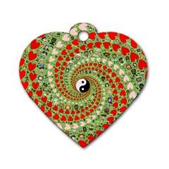 Love Avatars Characters Roles Yin Yang Dog Tag Heart (one Side) by Paksenen