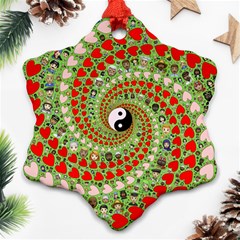 Love Avatars Characters Roles Yin Yang Snowflake Ornament (two Sides)