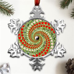 Love Avatars Characters Roles Yin Yang Metal Small Snowflake Ornament by Paksenen