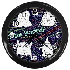 Experience Feeling Clothing Self Wall Clock (black) by Paksenen