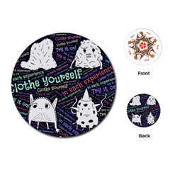 Experience Feeling Clothing Self Playing Cards Single Design (round)