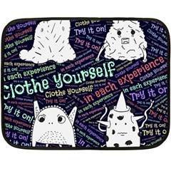 Experience Feeling Clothing Self Two Sides Fleece Blanket (mini) by Paksenen