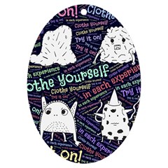 Experience Feeling Clothing Self Uv Print Acrylic Ornament Oval by Paksenen