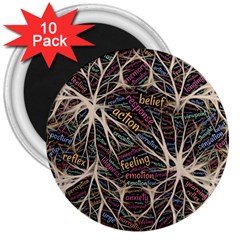 Mental Human Experience Mindset Pattern 3  Magnets (10 Pack)  by Paksenen