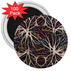 Mental Human Experience Mindset Pattern 3  Magnets (100 Pack) by Paksenen