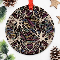 Mental Human Experience Mindset Pattern Round Ornament (two Sides)