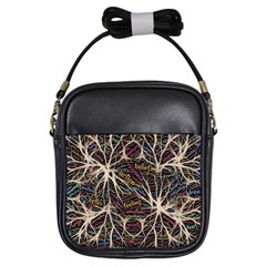 Mental Human Experience Mindset Pattern Girls Sling Bag by Paksenen