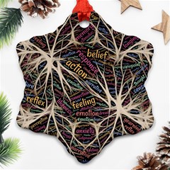 Mental Human Experience Mindset Pattern Snowflake Ornament (two Sides)