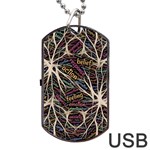 Mental Human Experience Mindset Pattern Dog Tag USB Flash (One Side) Front