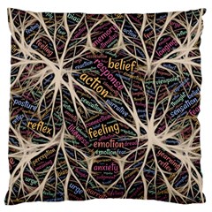 Mental Human Experience Mindset Pattern Large Cushion Case (one Side) by Paksenen