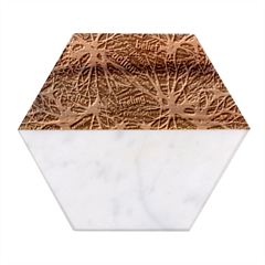 Mental Human Experience Mindset Pattern Marble Wood Coaster (hexagon)  by Paksenen