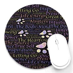 Footprints Path Mystery Unknown Round Mousepad by Paksenen