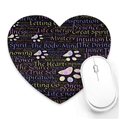 Footprints Path Mystery Unknown Heart Mousepad by Paksenen