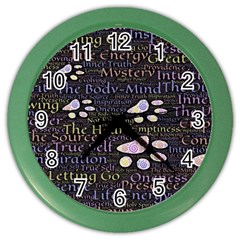 Footprints Path Mystery Unknown Color Wall Clock by Paksenen