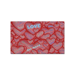 Love Hearts Valentine Red Symbol Sticker (rectangular) by Paksenen