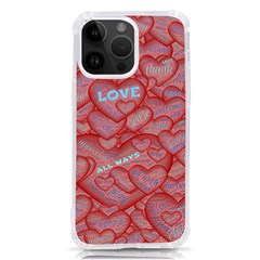 Love Hearts Valentine Red Symbol Iphone 14 Pro Max Tpu Uv Print Case by Paksenen