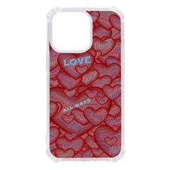 Love Hearts Valentine Red Symbol Iphone 13 Pro Tpu Uv Print Case by Paksenen