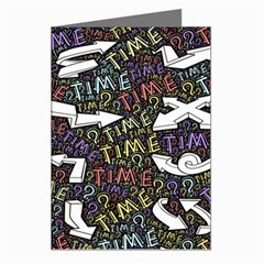 Time Nonlinear Curved Undirected Greeting Cards (pkg Of 8)