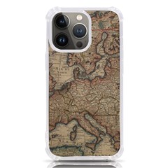 Old Vintage Classic Map Of Europe Iphone 13 Pro Tpu Uv Print Case by Paksenen