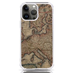 Old Vintage Classic Map Of Europe Iphone 13 Pro Max Tpu Uv Print Case by Paksenen