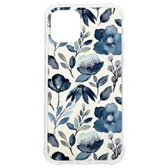 Indigo Watercolor Floral Seamless-pattern Iphone 12/12 Pro Tpu Uv Print Case by Ket1n9