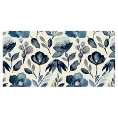 Indigo Watercolor Floral Seamless-pattern Banner and Sign 8  x 4 