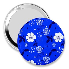 Blooming Seamless Pattern Blue Colors 3  Handbag Mirrors by Ket1n9