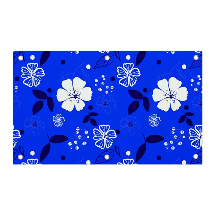 Blooming Seamless Pattern Blue Colors Banner and Sign 5  x 3 