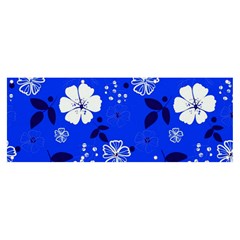 Blooming Seamless Pattern Blue Colors Banner And Sign 8  X 3  by Ket1n9